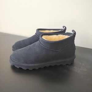 BearPaw Navy Super Shorty Ankle Booties Women Sz 8